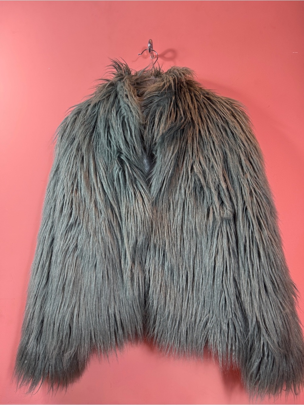 Fabulous Furs by Donna Saylor, Dusty Teal faux fur.